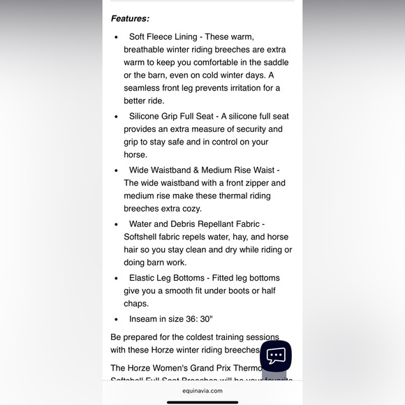 Horze Ladies’ Grand Prix Full-Seat Breech in Thermo Soft Shell - Picture 6 of 16